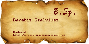 Barabit Szalviusz névjegykártya